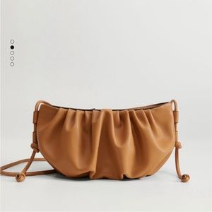 Mango pleated crossbody bag